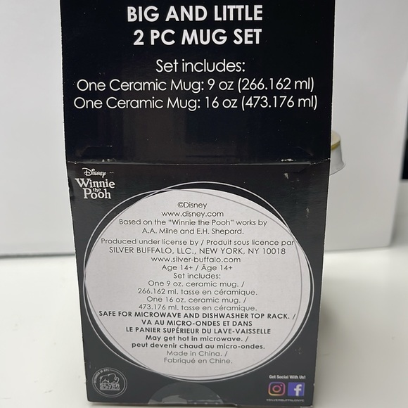 New Disney Winnie the pooh & Piget Big Mug Set Double Sided - Picture 8 of 13